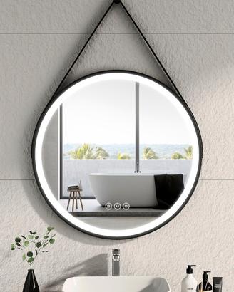 specchio bagno tondo 80 cm retroilluminato 