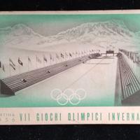 Cartolina Cortina 1956 VII Giochi Olimpici Inverna