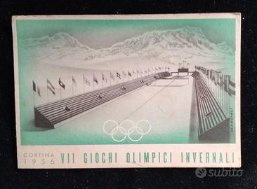 Cartolina Cortina 1956 VII Giochi Olimpici Inverna