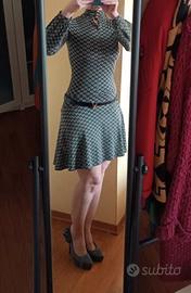 Abito stile vintage anni 60, tg. S, made in Italy