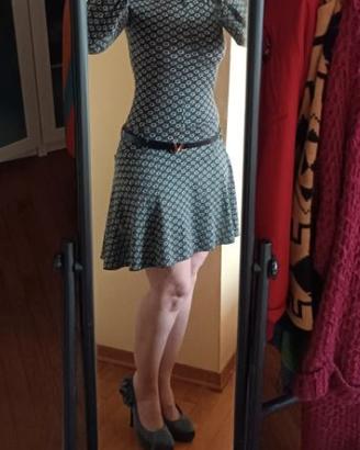 Abito stile vintage anni 60, tg. S, made in Italy