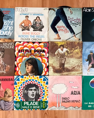 Collezione 47 dischi vinile 45 giri vintage
