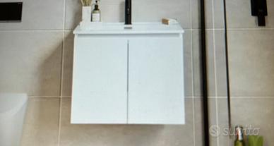 Mobile bagno bianco lucido 70 cm