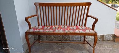 divanetto deco in ciliegio  + 1 poltrona