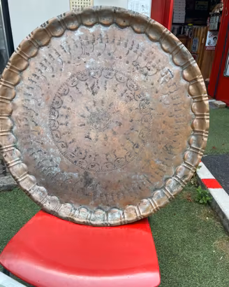 Antico vassoio Turco-Ottomano a mano, cm77