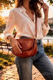 borsa Pollini vintage in vera pelle 