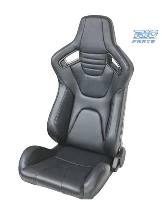 SEDILE BAQUET UNIVERSALE IN PELLE NERA LOOK EVO