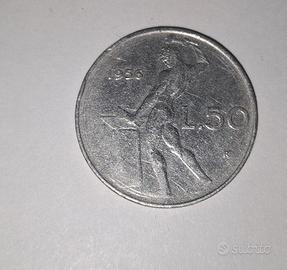 50 lire 1956 dio vulcano e testa di donna
