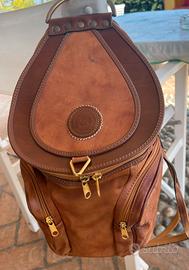 Zaino trasformabile vintage in vera pelle/cuoio