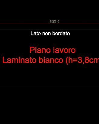 Top - piano lavoro in laminato con difetto.