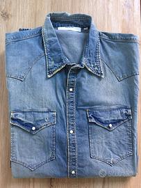 Nuova Camicia texana con taschini Denim (uomo)