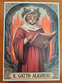 Poster gatto Dante Alighieri 