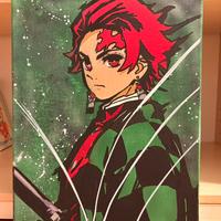 Quadro Anime Demon Slayer 30x40- Spray Art su tela
