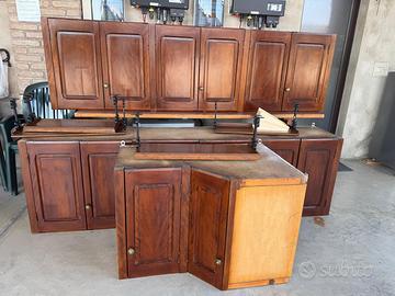 Pensili mobile cucina legno massello noce