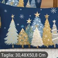 fodera cuscino natalizio sfondo azzurro
