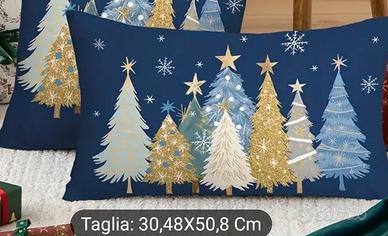 fodera cuscino natalizio sfondo azzurro