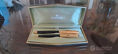 Set aurora 98 stilografica + biro pennino oro