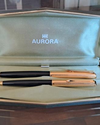 Set aurora 98 stilografica + biro pennino oro