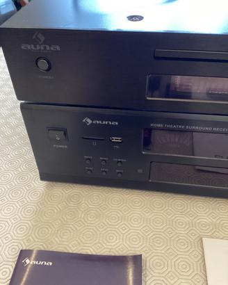 AUNA HiFi Elegance Tower lettore cd +amplificatore