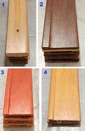 Battiscopa vintage in legno massello - Lotto 48 m