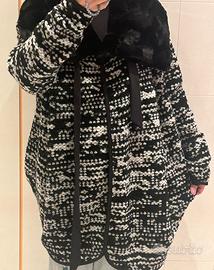 Cappottino cin collo sintetico 42 Cannella