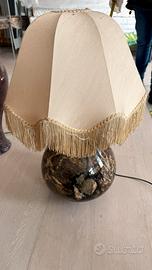 Vaso cinese predisposto a lampada in marmo