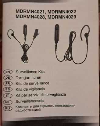 Auricolari professionali radio motorola
