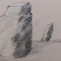 Graziano Pompili tecnica mista su carta 1990 30x42