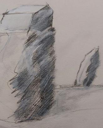 Graziano Pompili tecnica mista su carta 1990 30x42