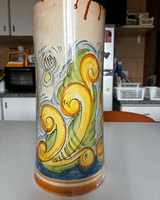Vaso terracotta dipinto a mano