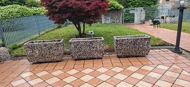 VASCHE IN CEMENTO CON GHIAINO LAVATO 