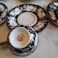 Servizio da caffè 5 tazzine piattini in porcellane