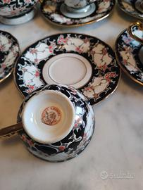 Servizio da caffè 5 tazzine piattini in porcellane