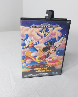 Gioco Sega mega drive Wordl of Illusion Mickey mou