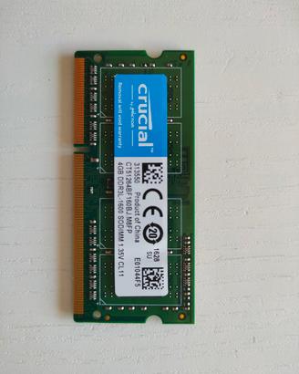 ram DDR3 4 GB sodimm