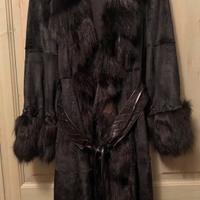 Cappotto pelliccia nero tg 44