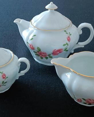 teiera, lattiera e zuccheriera Richard Ginori 