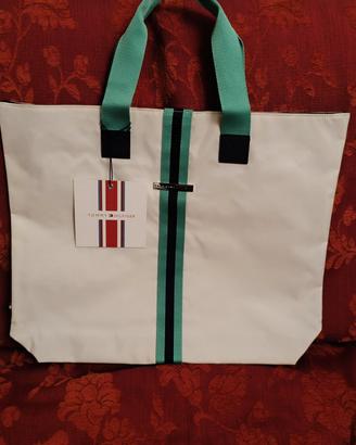 Borsa a spalla Tommy Hilfiger bianca