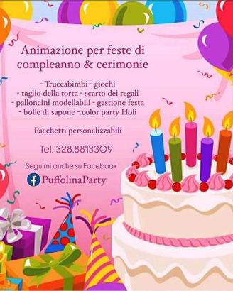 ANIMATRICE DI FESTE DI COMPLENANO, TRUCCABIMBI