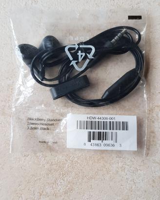 Auricolari Blackberry originali nuovi imballati