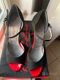 Scarpe da ballo, Rosso Latino, nuove, tipo sandalo