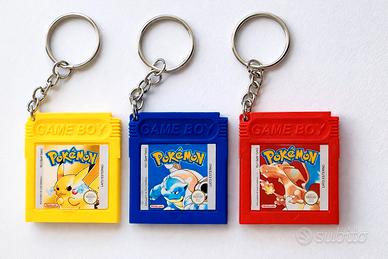3x Portachiavi ispirati a Pokemon Game Boy