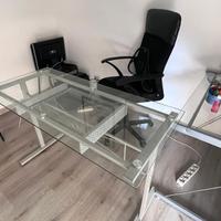 scrivanie x ufficio in cristallo