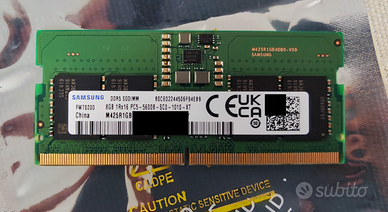 RAM Samsung 8GB DDR5 5600MHz SODIMM (Nuova)
