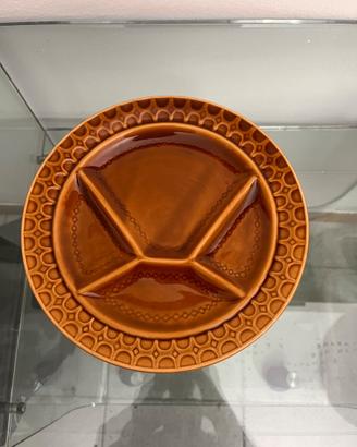 Set piatti vintage anni 70 ceramica marrone