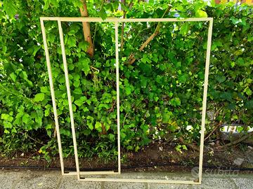 Tre telai in legno zanzariera: 120x150 e 60x150