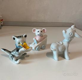 Statuine animali porcellana italiana