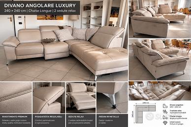Divano angolare luxury pelle lavabile 240x240