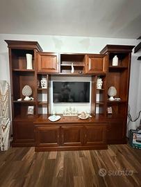 Parete attrezzata in legno - mobile soggiorno