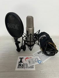 Microfono RODE NT2-A + Schermo isolante + Asta